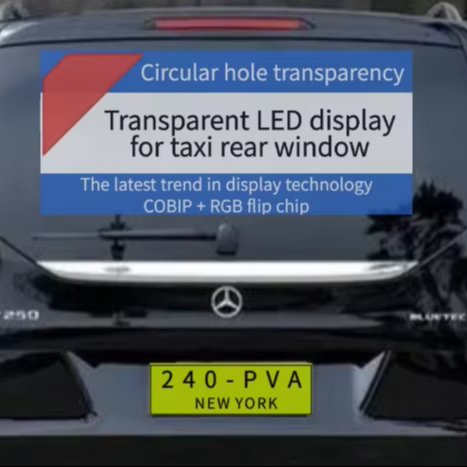 CNS-P3.125 Higher Brightness Car Rear Window Transparent LED Display 850*375mm & 850*250mm with GPS / 4G / WIFI Antenna